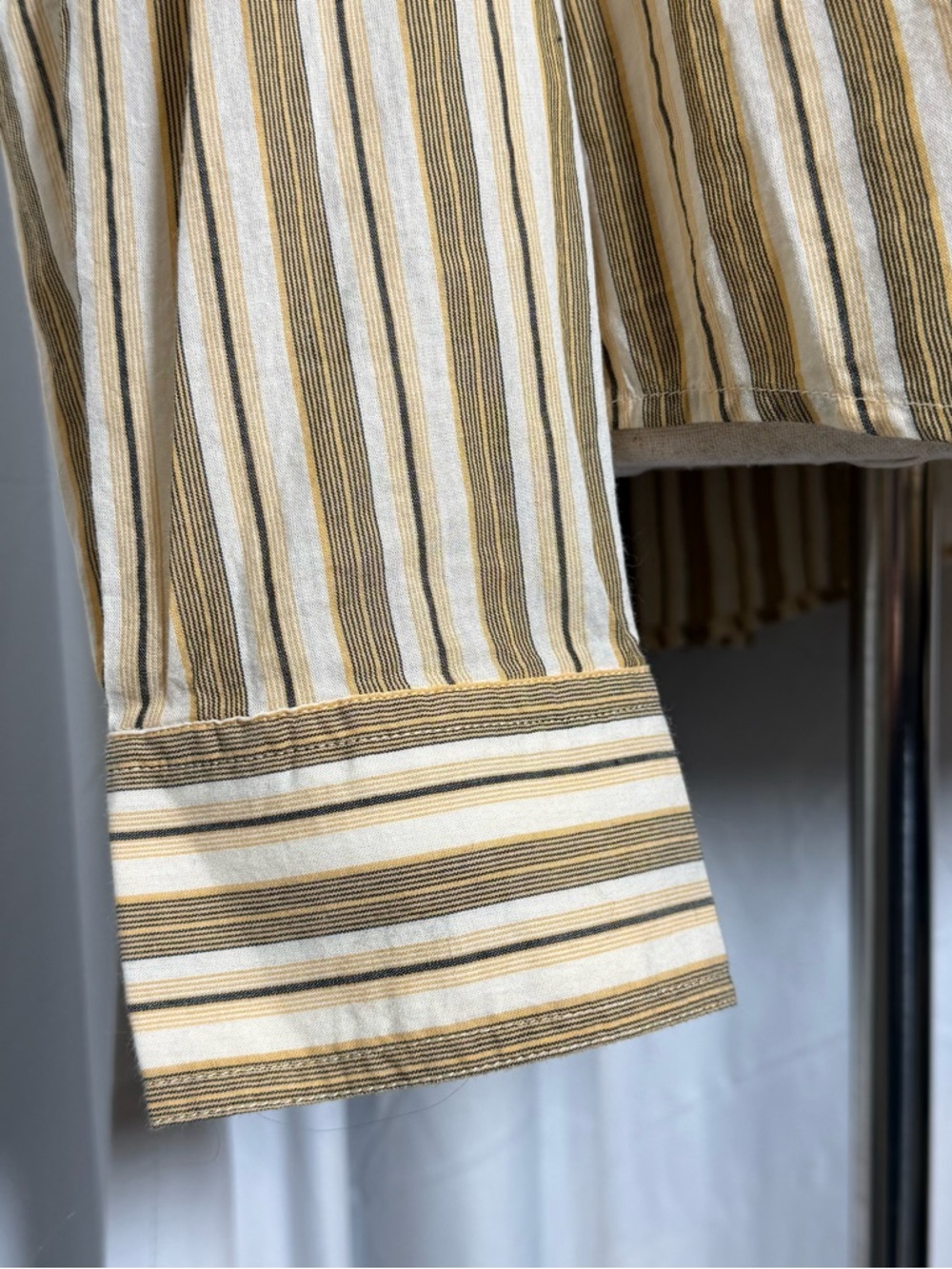 Ulla Johnson Dari Blouse Sand Stripe Puff Sleeve 100% Cotton Womens 12 NWT - Picture 8 of 15
